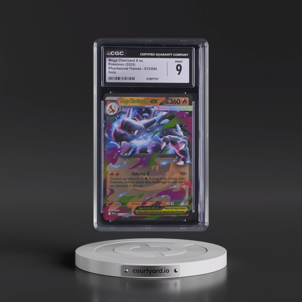 2025 Phantasmal Flames - PFL EN #013/094 Mega Charizard X ex - Holo (CGC 9 MINT)