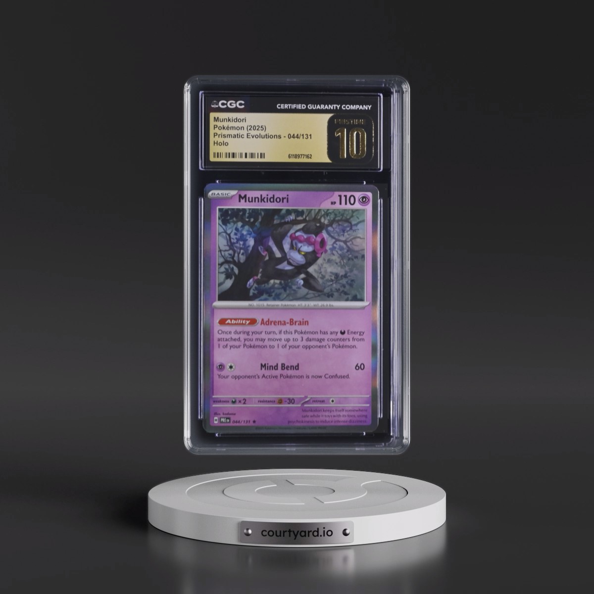 2024 Prismatic Evolutions - PRE EN #044/131 Munkidori - Holo (CGC 10 PRISTINE)