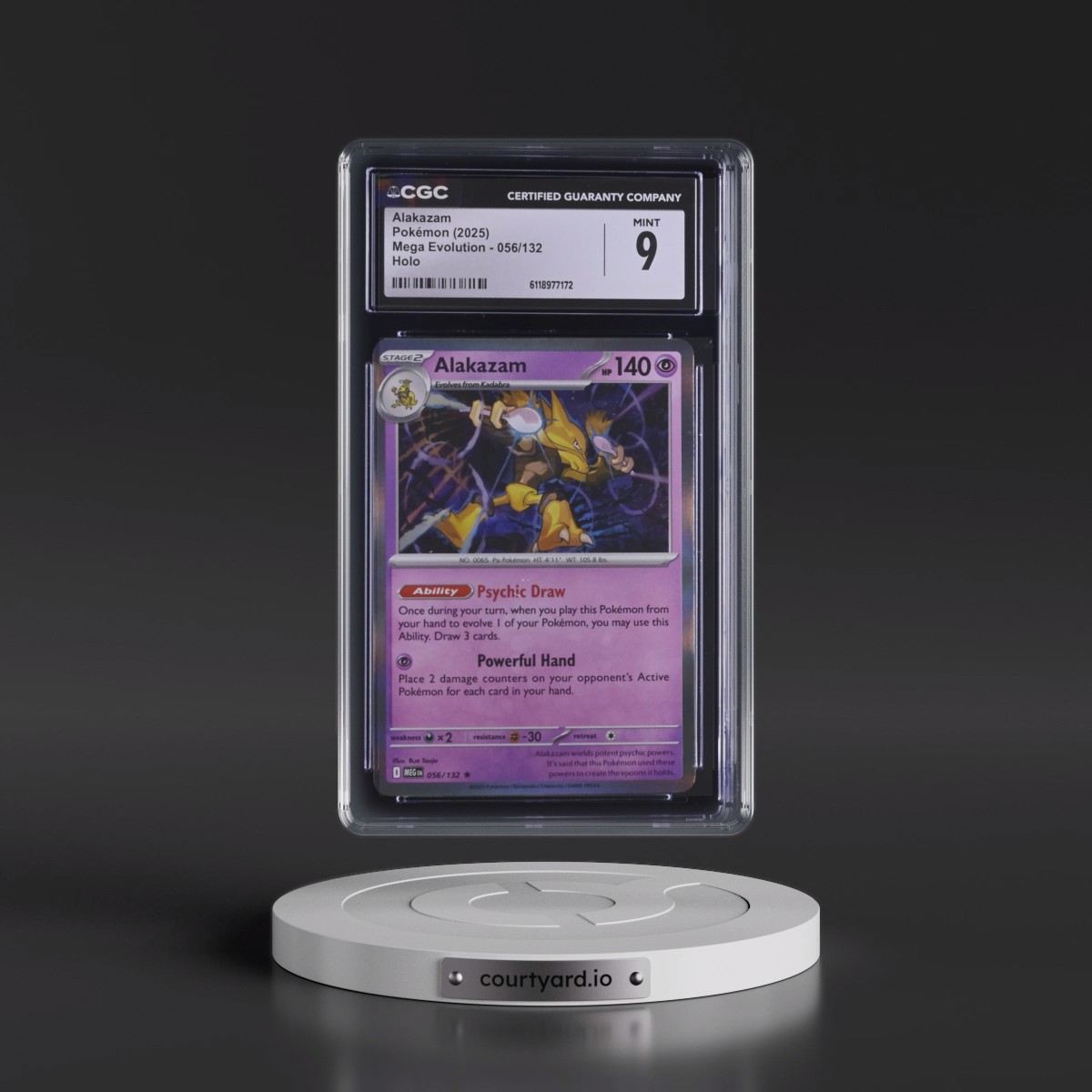 2025 Mega Evolution - MEG EN #056/132 Alakazam - Holo (CGC 9 MINT)