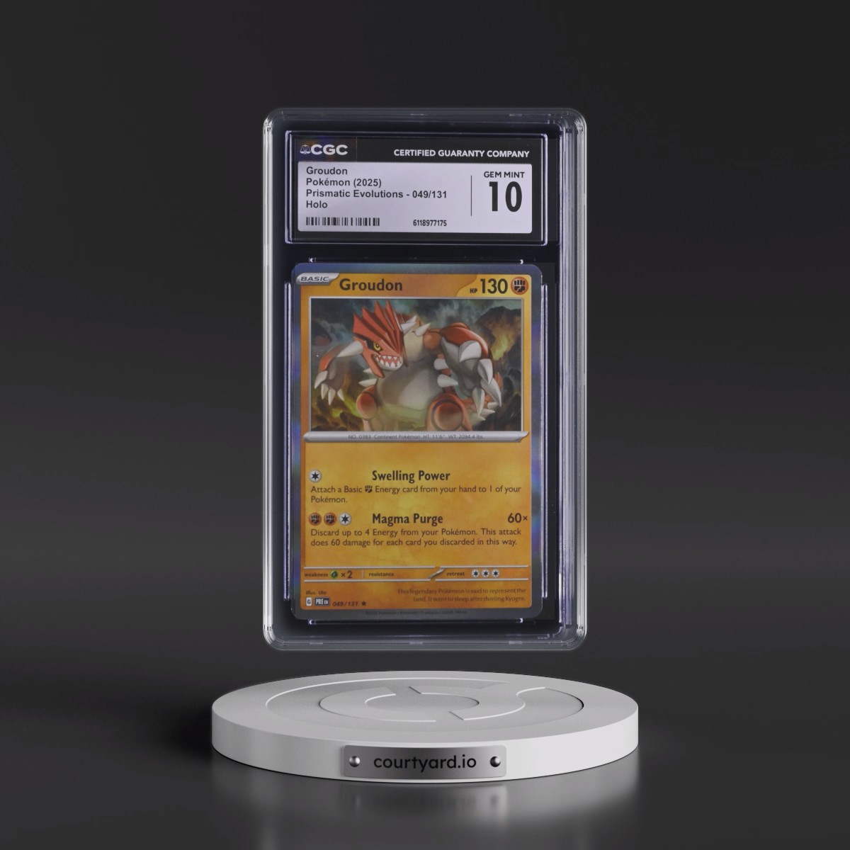 2024 Prismatic Evolutions - PRE EN #049/131 Groudon - Holo (CGC 10 GEM MINT)