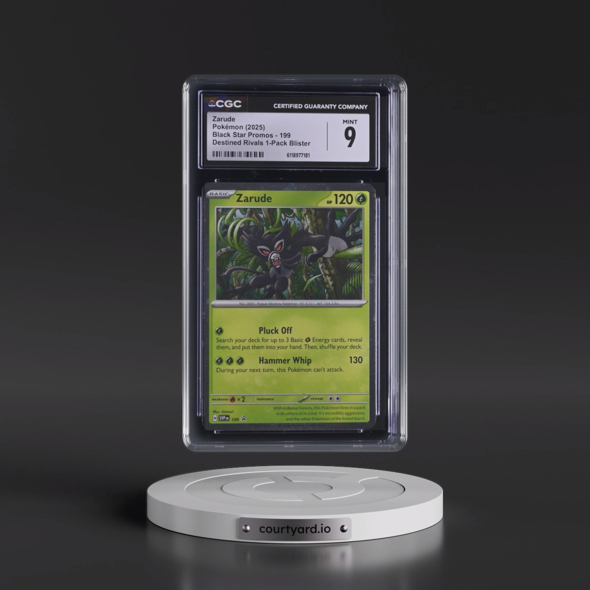 2023 Black Star Promos - Scarlet & Violet SVP EN #199 Zarude - Destined Rivals 1-Pack Blister (Cosmos Holo) (CGC 9 MINT)