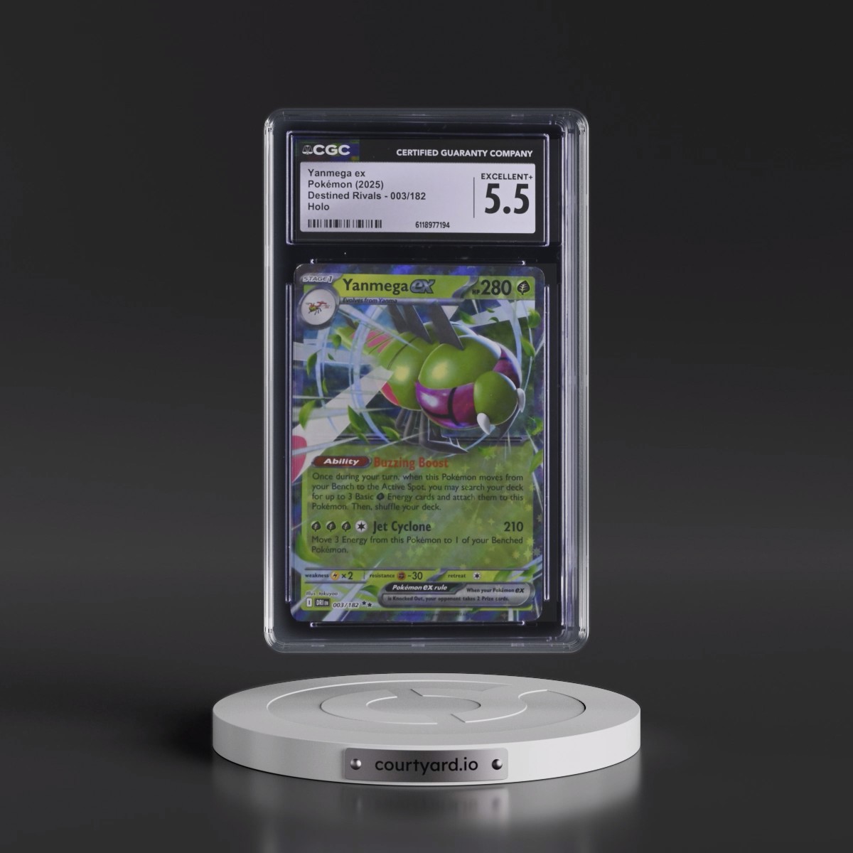 2025 Destined Rivals - DRI EN #003/182 Yanmega ex - Holo (CGC 5.5 EX+)