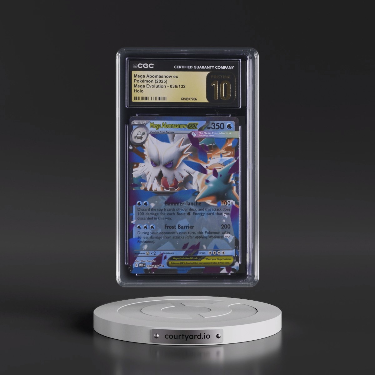 2025 Mega Evolution - MEG EN #036/132 Mega Abomasnow ex - Holo (CGC 10 PRISTINE)