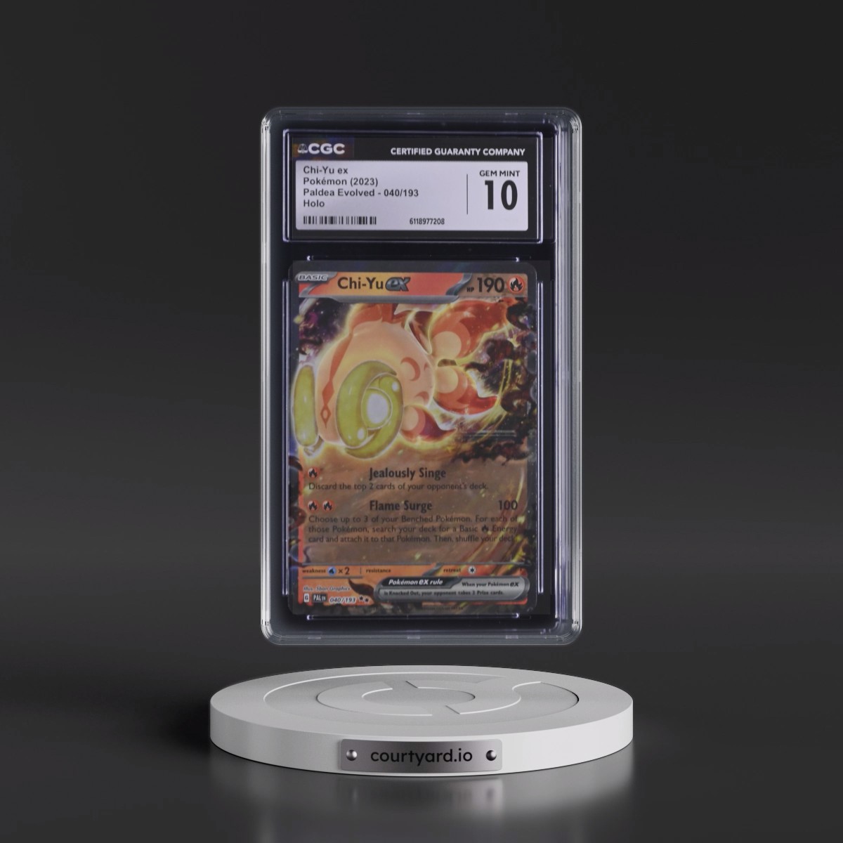 2023 Paldea Evolved - PAL EN #040/193 Chi-Yu ex - Holo (CGC 10 GEM MINT)