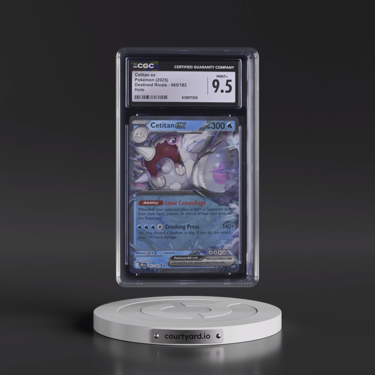 2025 Destined Rivals - DRI EN #065/182 Cetitan ex - Holo (CGC 9.5 MINT+)