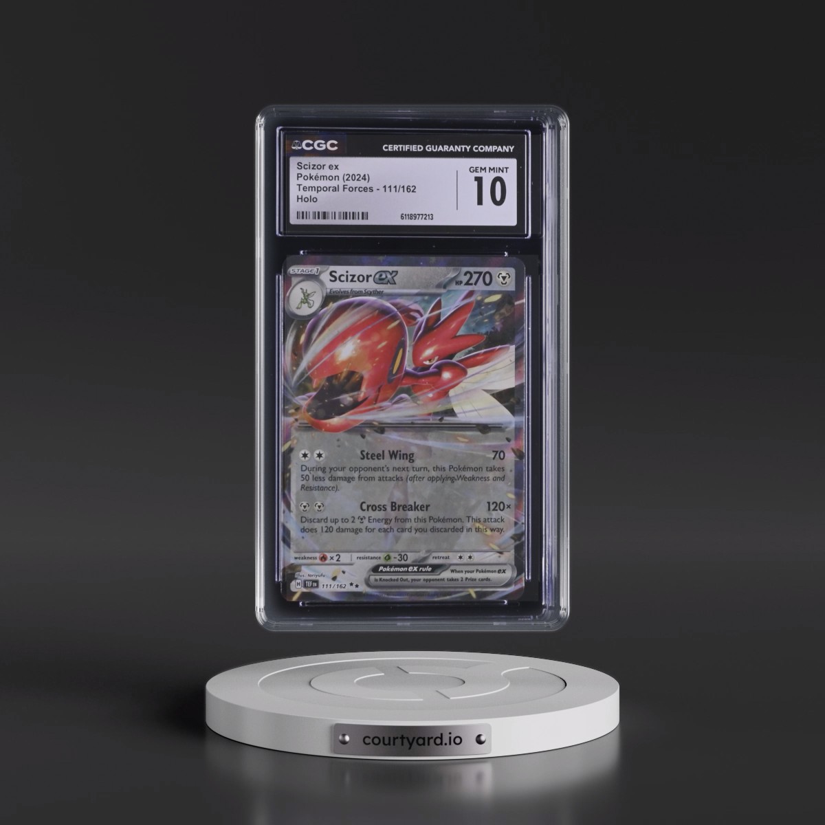 2023 Temporal Forces - TEF EN #111/162 Scizor ex - Holo (CGC 10 GEM MINT)