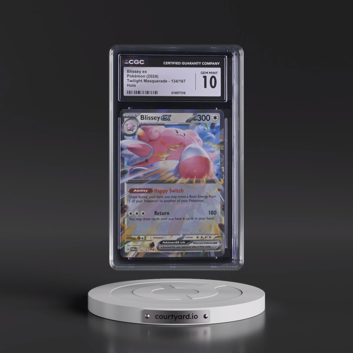 2024 Twilight Masquerade - TWM EN #134/167 Blissey ex - Holo (CGC 10 GEM MINT)