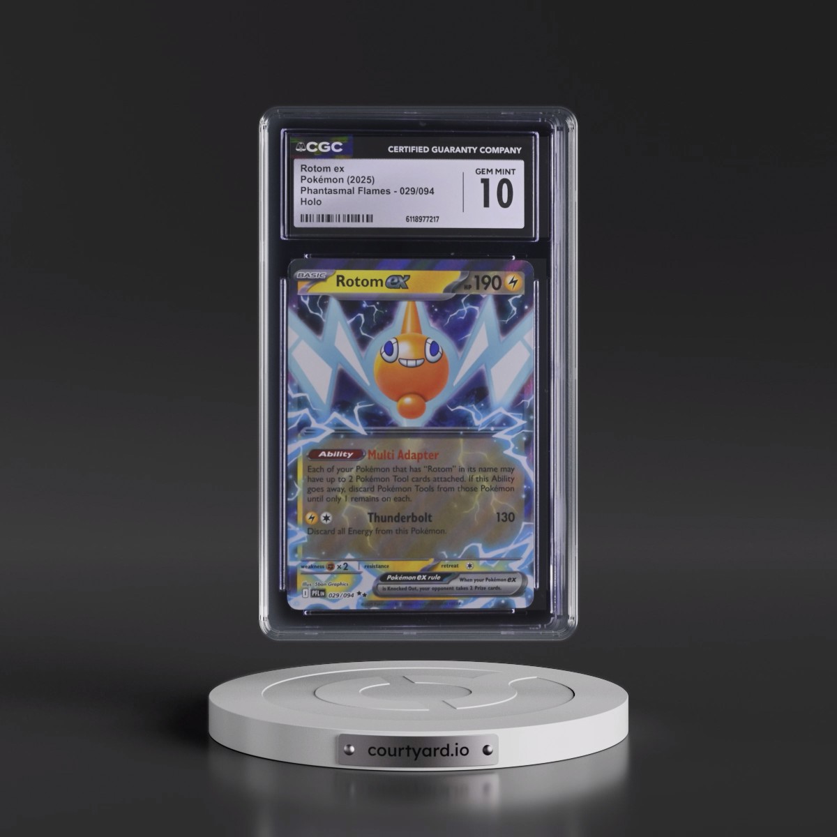 2025 Phantasmal Flames - PFL EN #029/094 Rotom ex - Holo (CGC 10 GEM MINT)