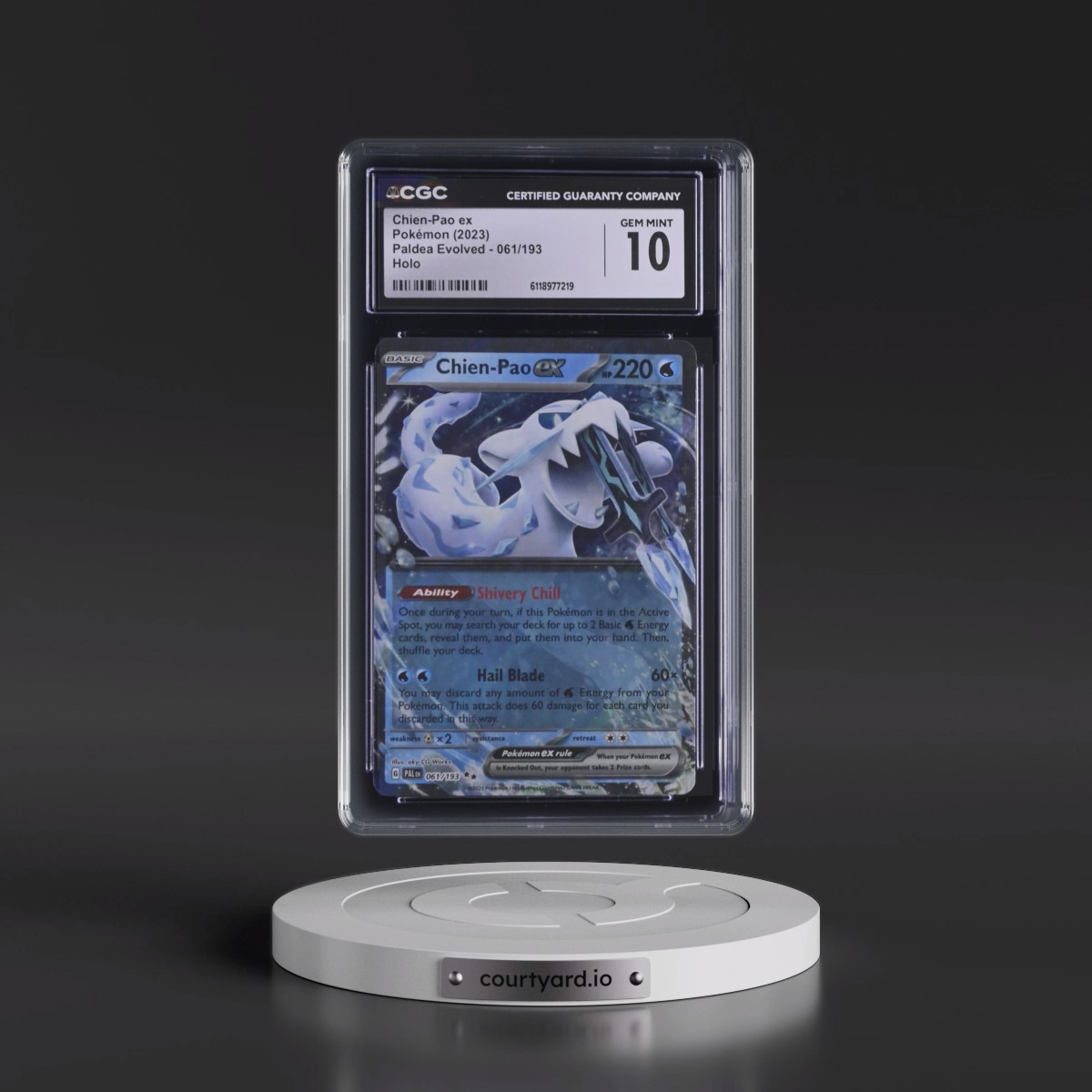 2023 Paldea Evolved - PAL EN #061/193 Chien-Pao ex - Holo (CGC 10 GEM MINT)