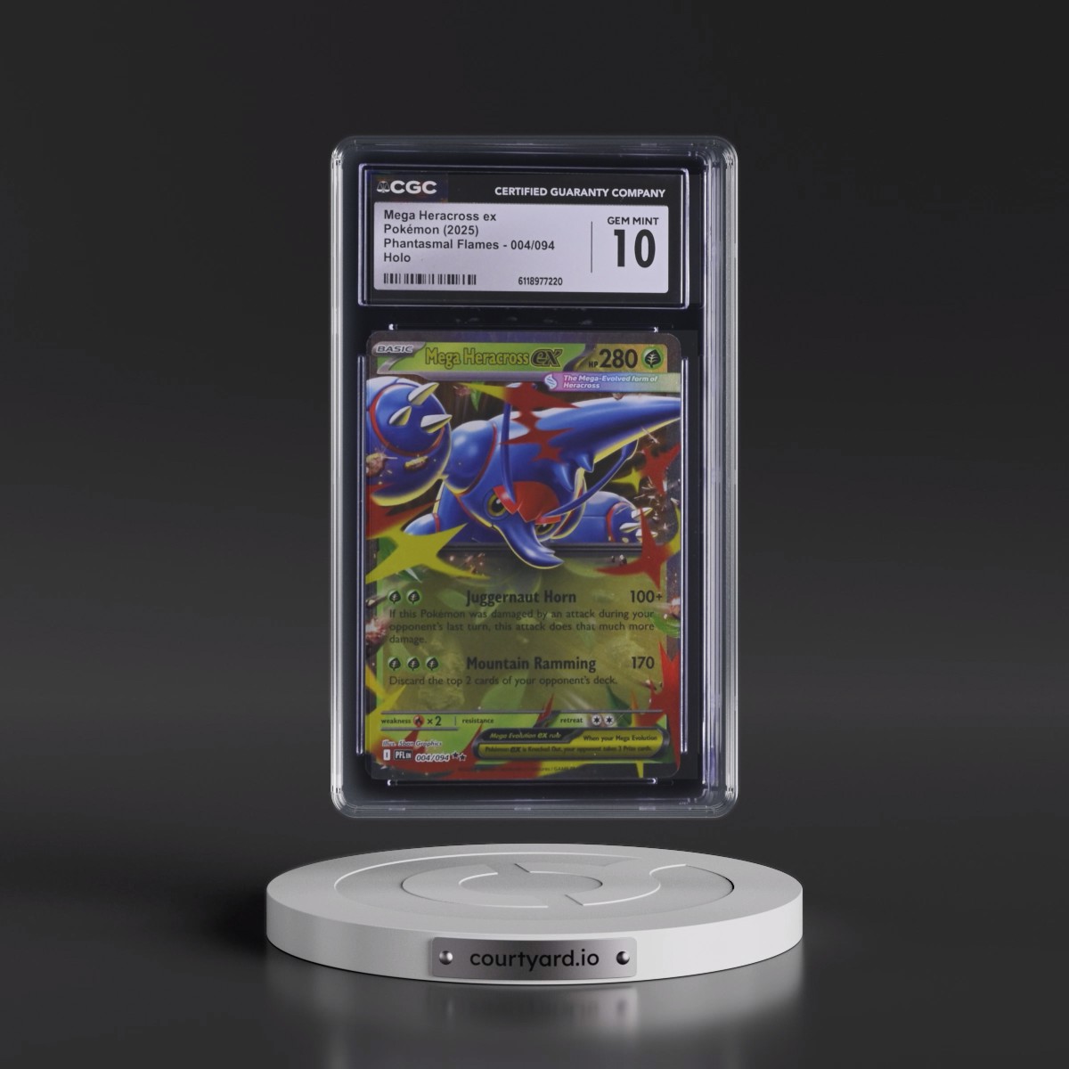 2025 Phantasmal Flames - PFL EN #004/094 Mega Heracross ex - Holo (CGC 10 GEM MINT)