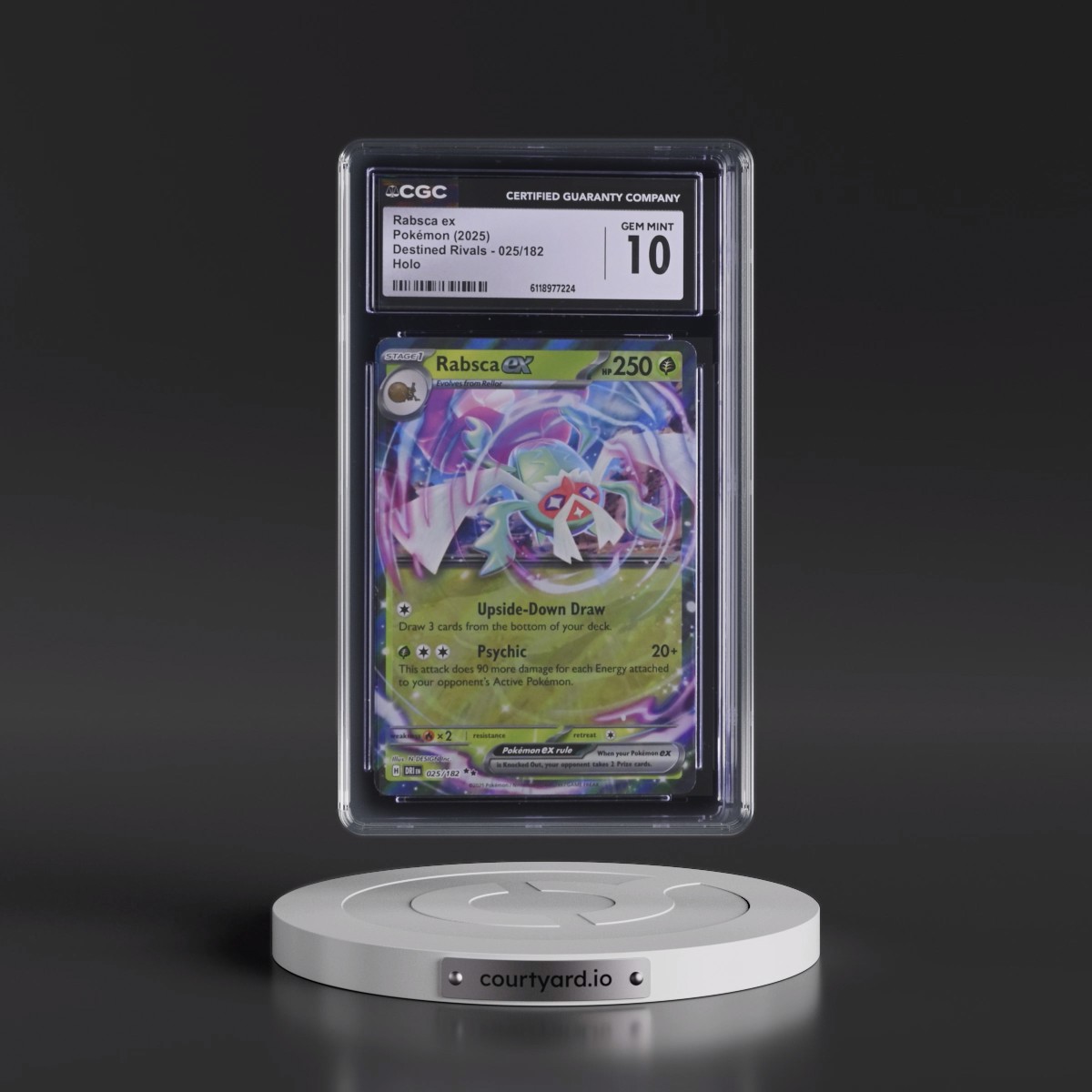 2025 Destined Rivals - DRI EN #025/182 Rabsca ex - Holo (CGC 10 GEM MINT)