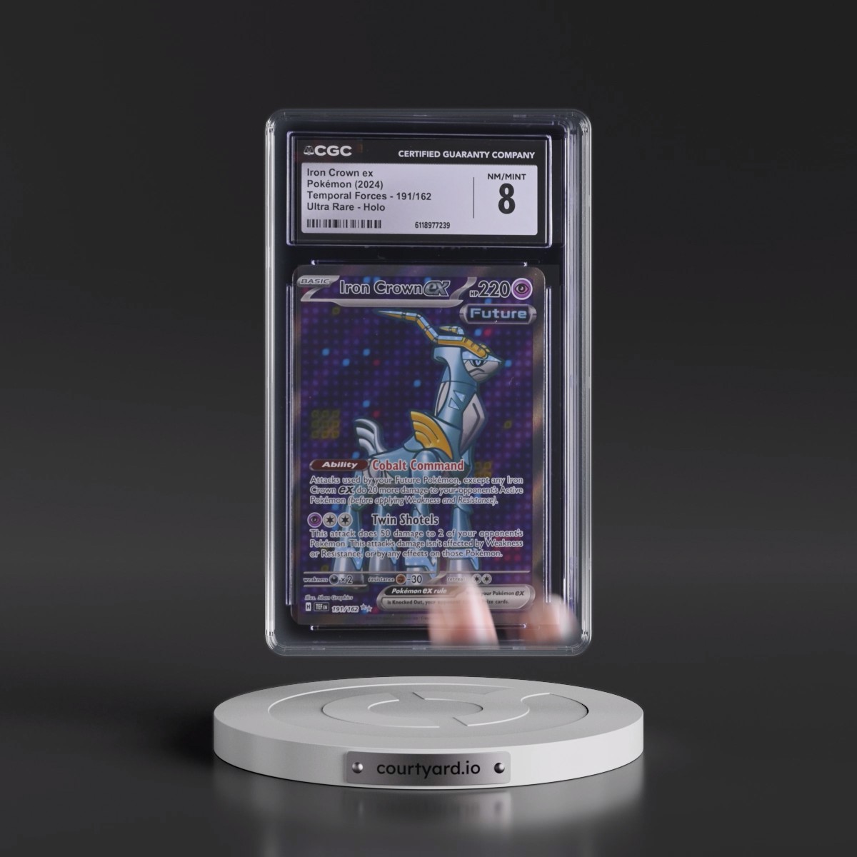 2023 Temporal Forces - TEF EN #191/162 Iron Crown ex - Ultra Rare Holo (CGC 8 NM-MT)
