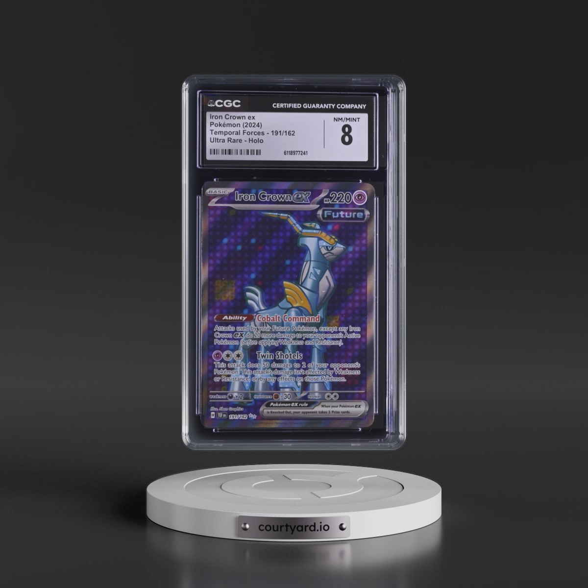 2023 Temporal Forces - TEF EN #191/162 Iron Crown ex - Ultra Rare Holo (CGC 8 NM-MT)