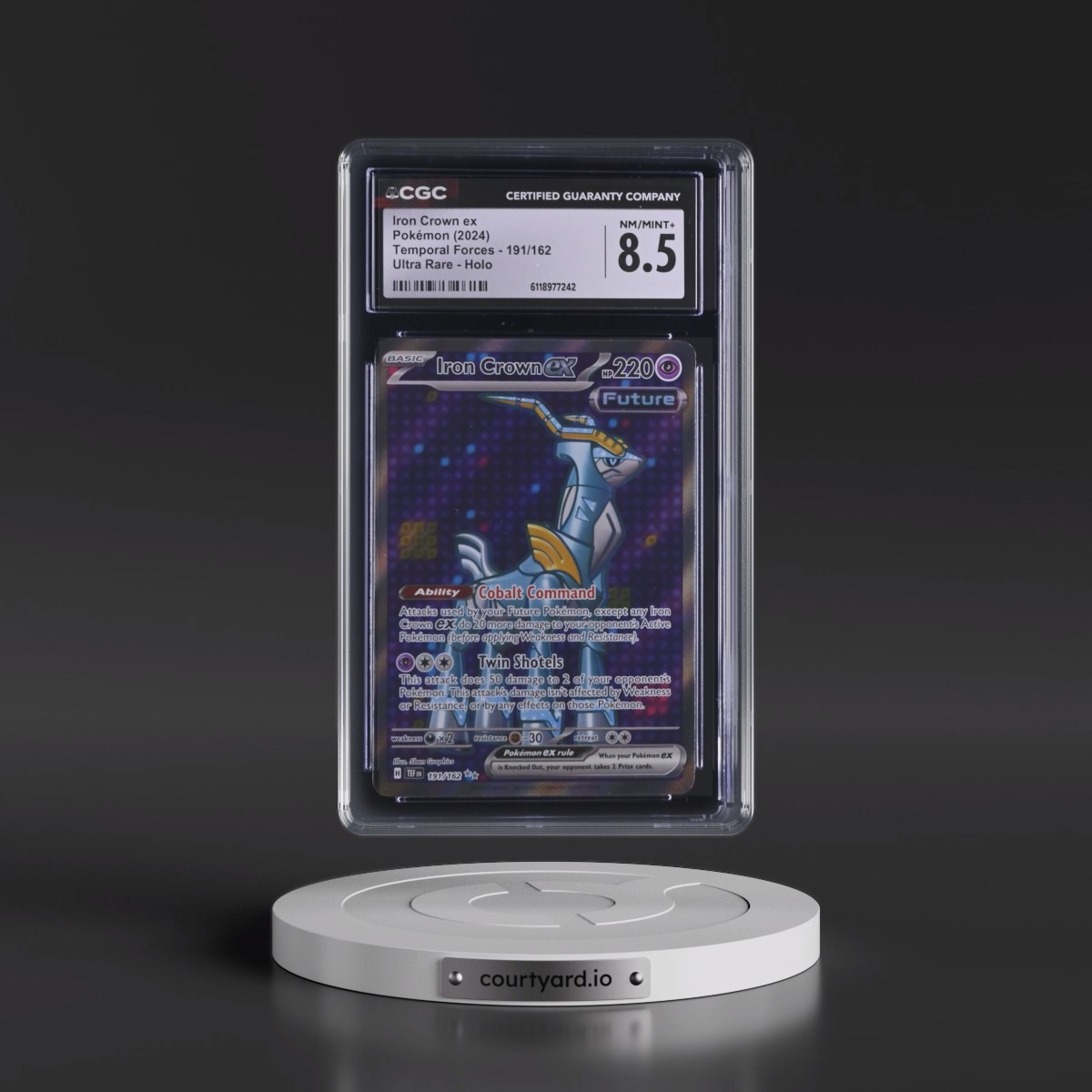 2023 Temporal Forces - TEF EN #191/162 Iron Crown ex - Ultra Rare Holo (CGC 8.5 NM-MT+)