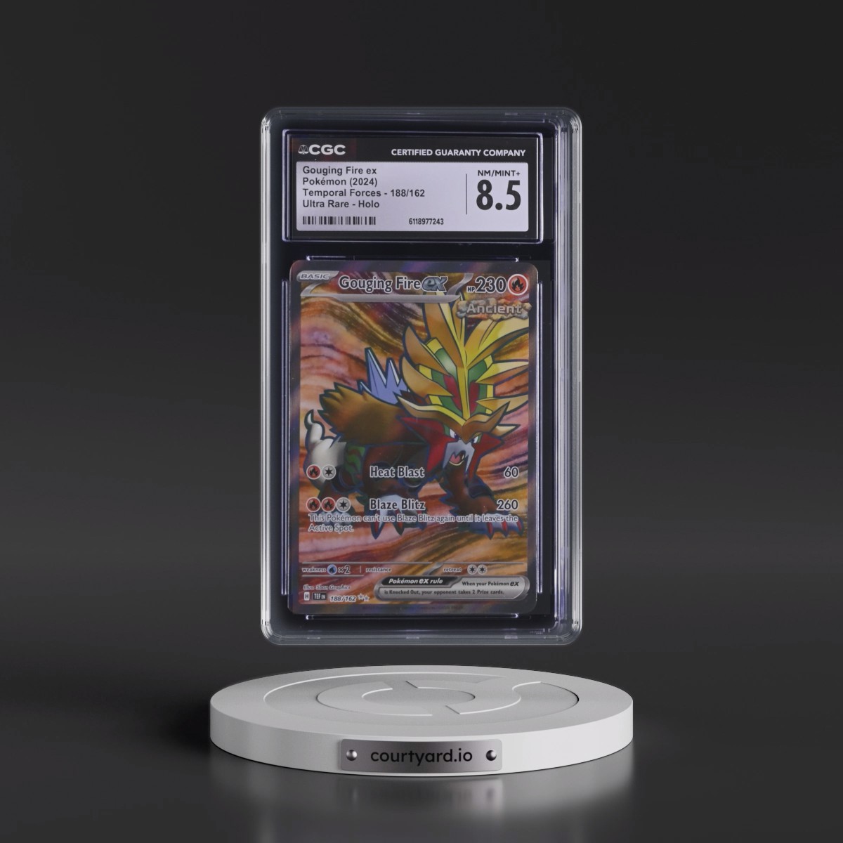 2023 Temporal Forces - TEF EN #188/162 Gouging Fire ex - Ultra Rare Holo (CGC 8.5 NM-MT+)