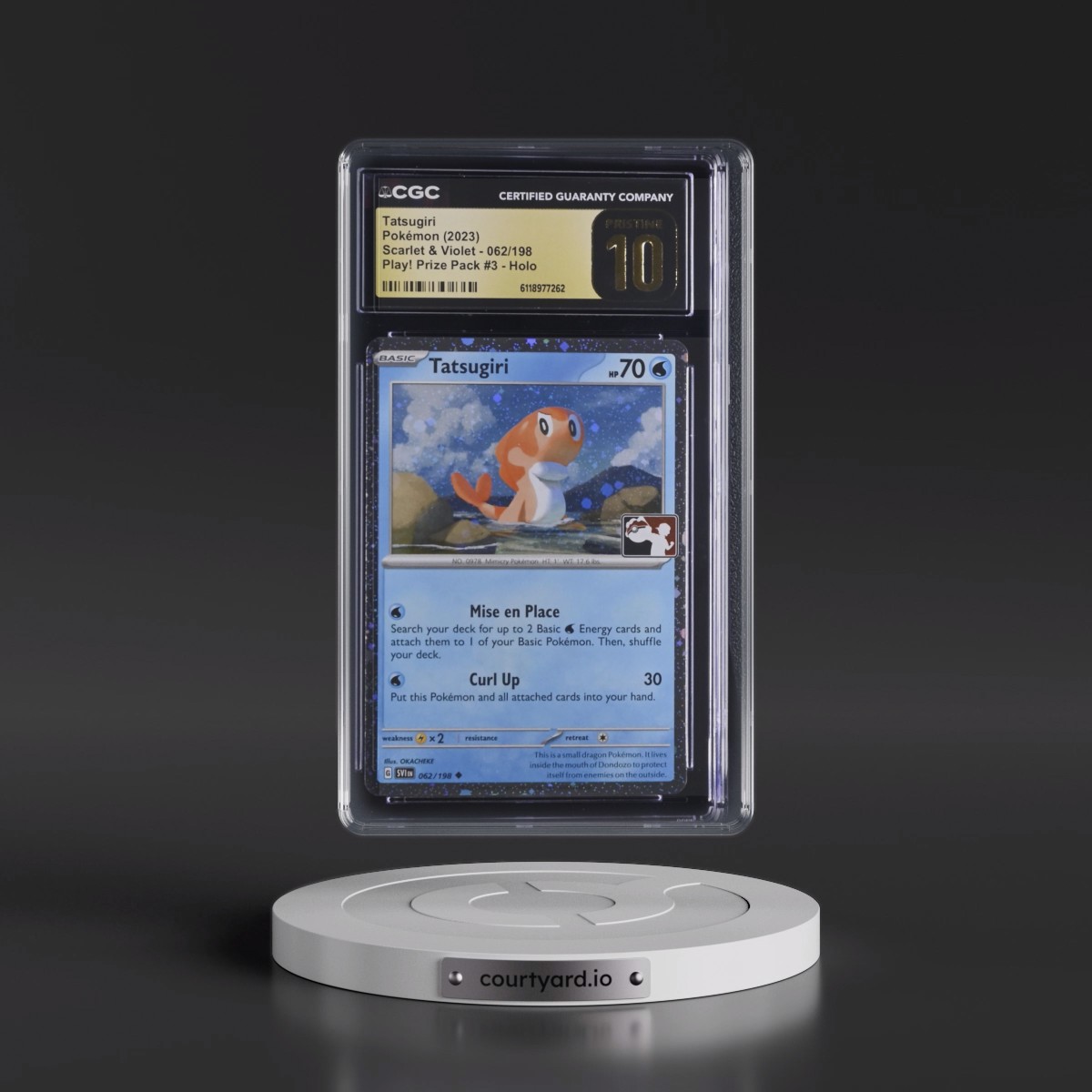 2023 Scarlet & Violet #062/198 Tatsugiri - Play! Pokémon Prize Pack #3 (Cosmos Holo) Holo (CGC 10 PRISTINE)