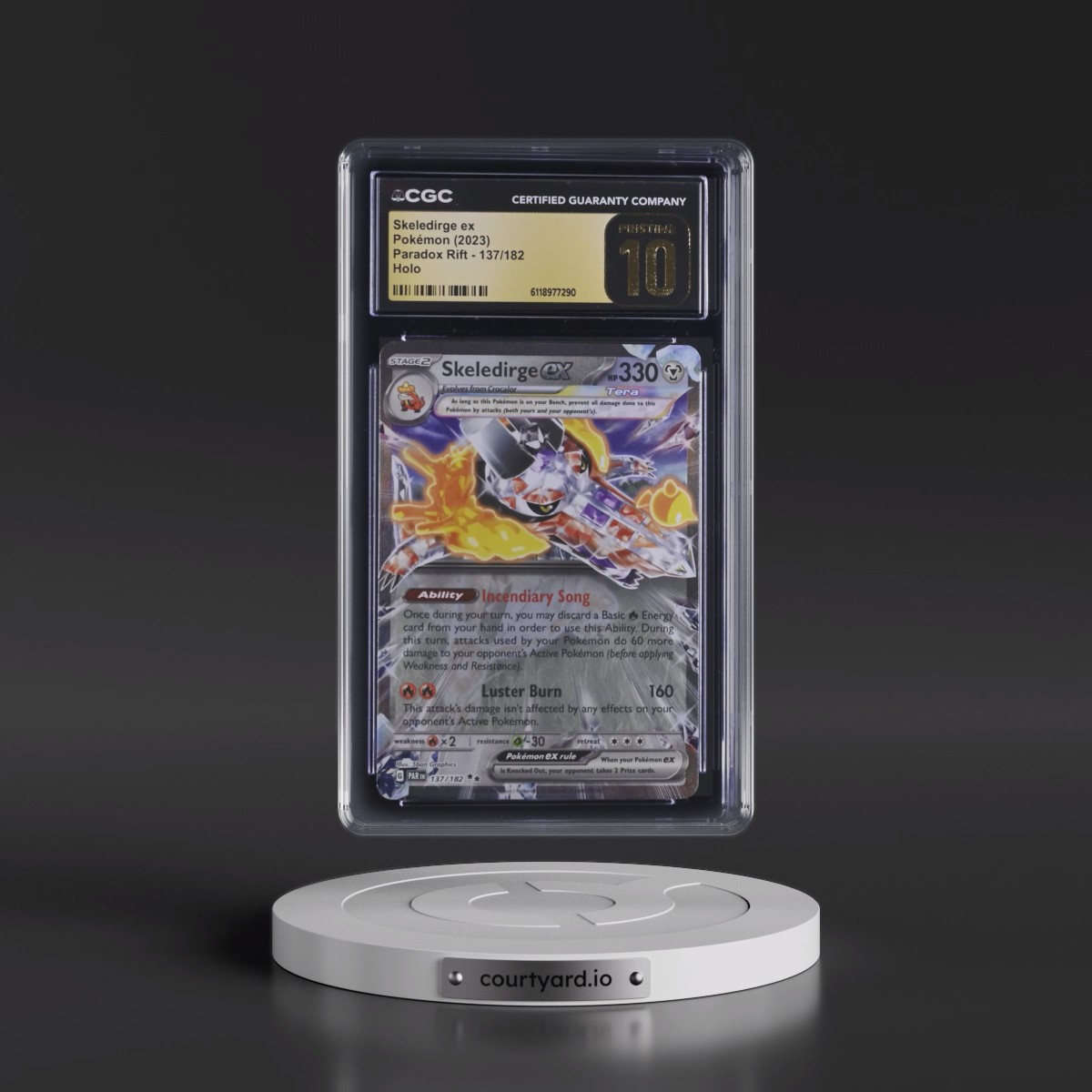 2023 Paradox Rift - PAR EN #137/182 Skeledirge ex - Holo (CGC 10 PRISTINE)