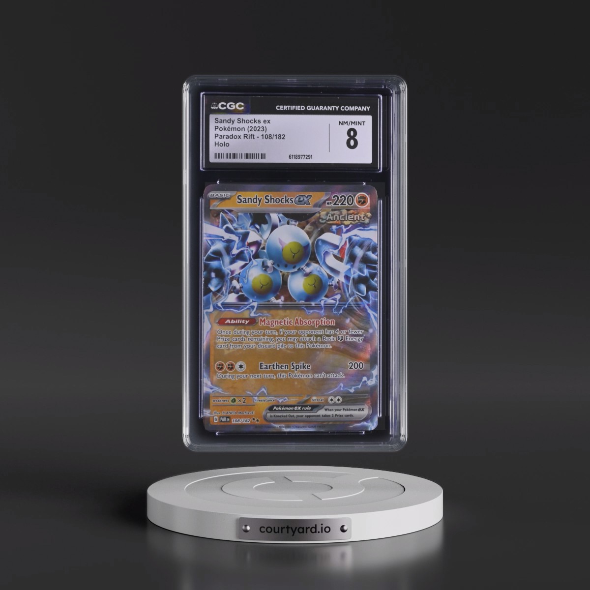 2023 Paradox Rift - PAR EN #108/182 Sandy Shocks ex - Holo (CGC 8 NM-MT)