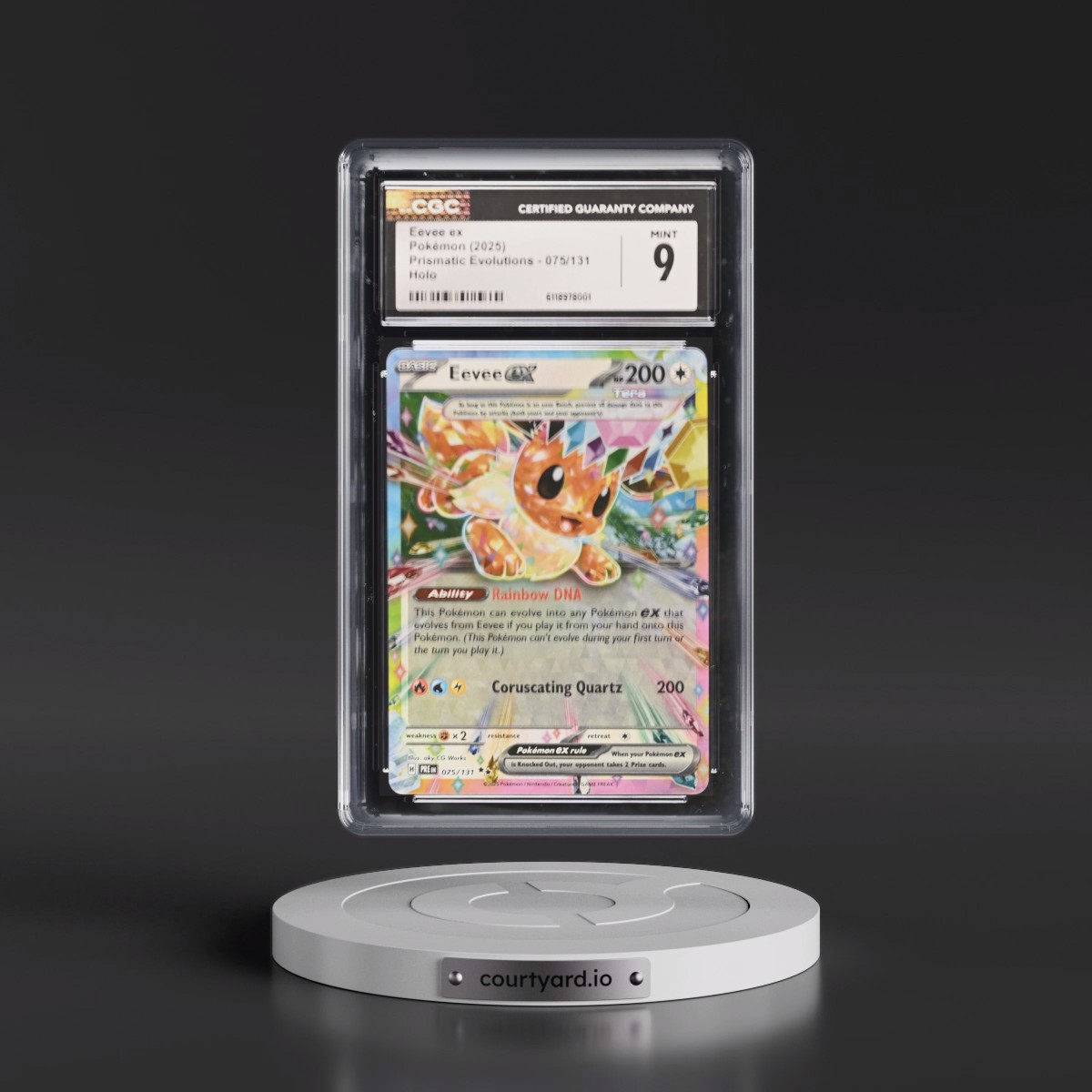2024 Prismatic Evolutions - PRE EN #075/131 Eevee ex - Holo (CGC 9 MINT)