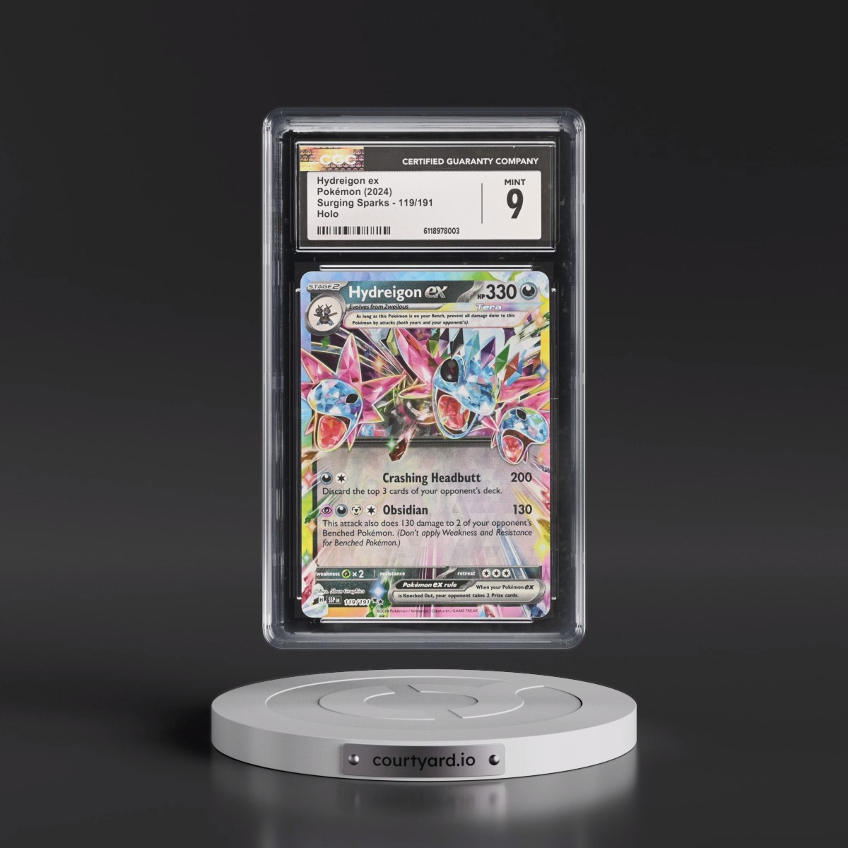 2024 Surging Sparks - SSP EN #119/191 Hydreigon ex - Holo (CGC 9 MINT)