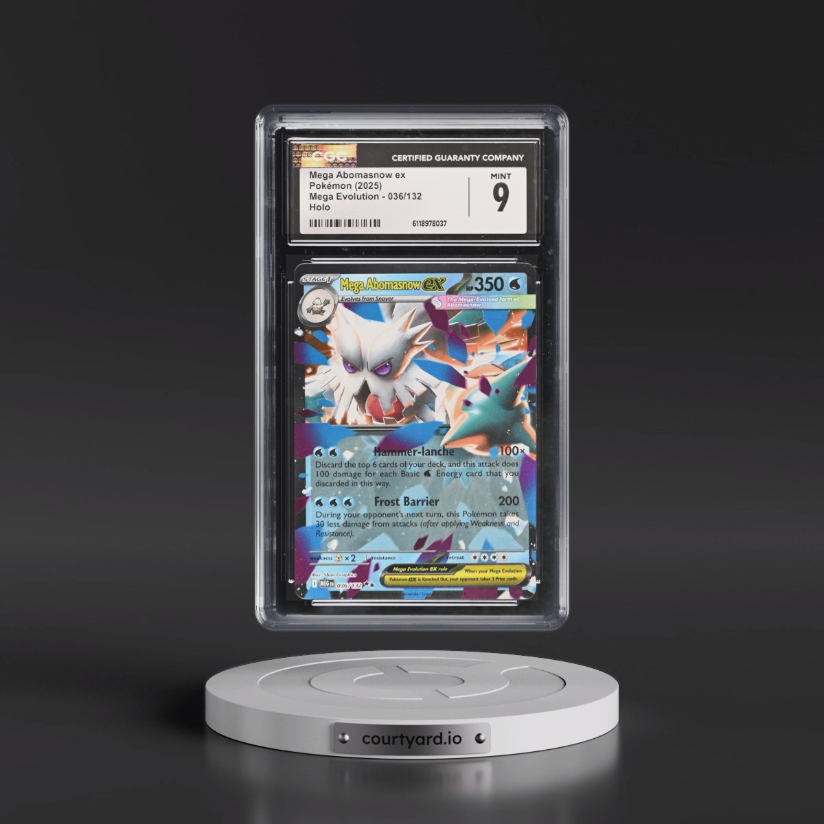 2025 Mega Evolution - MEG EN #036/132 Mega Abomasnow ex - Holo (CGC 9 MINT)