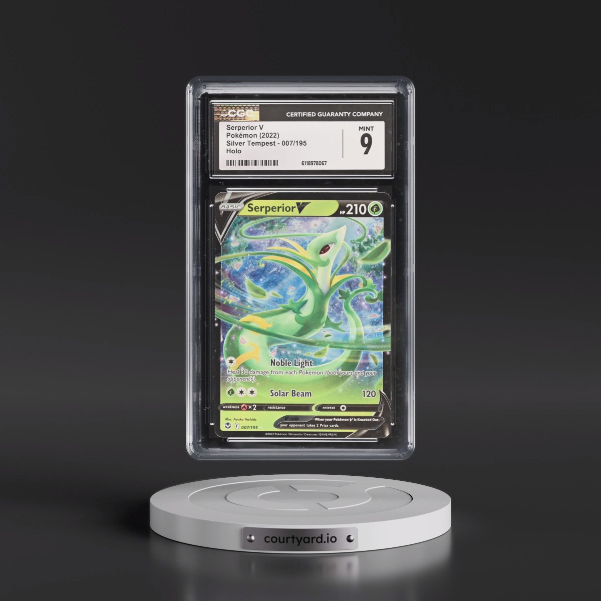 2022 Silver Tempest #007/195 Serperior V - Holo (CGC 9 MINT)