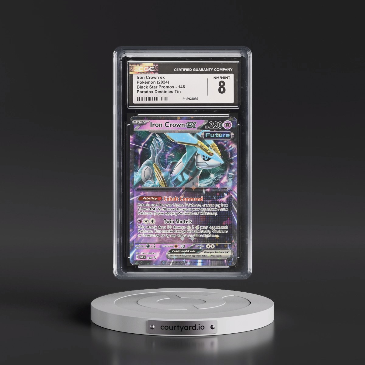 2023 Black Star Promos - Scarlet & Violet SVP EN #146 Iron Crown ex - Paradox Destinies Tin (Holo) (CGC 8 NM-MT)