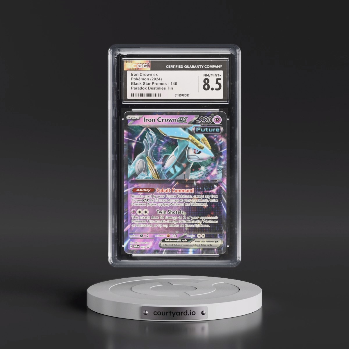 2023 Black Star Promos - Scarlet & Violet SVP EN #146 Iron Crown ex - Paradox Destinies Tin (Holo) (CGC 8.5 NM-MT+)