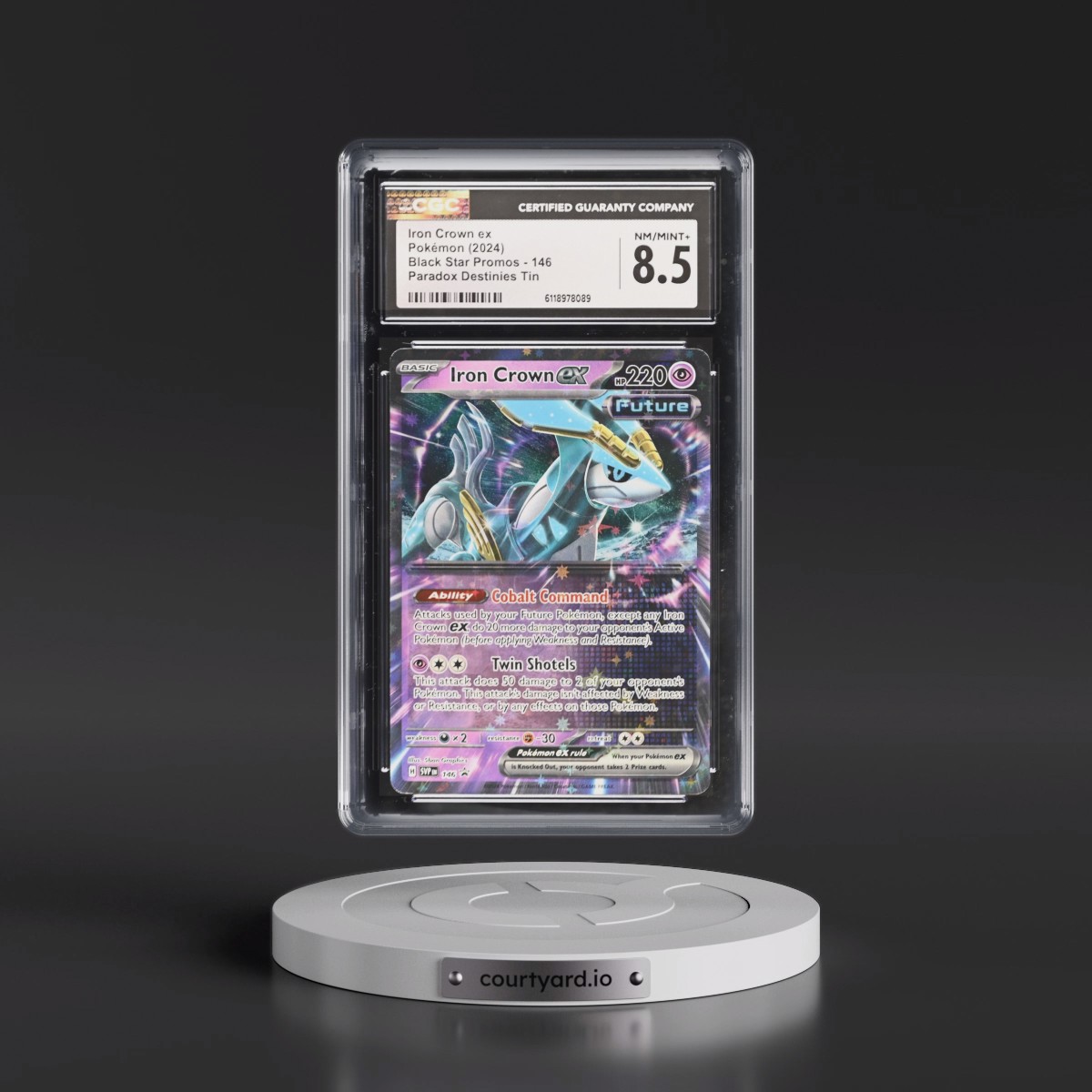 2023 Black Star Promos - Scarlet & Violet SVP EN #146 Iron Crown ex - Paradox Destinies Tin (Holo) (CGC 8.5 NM-MT+)