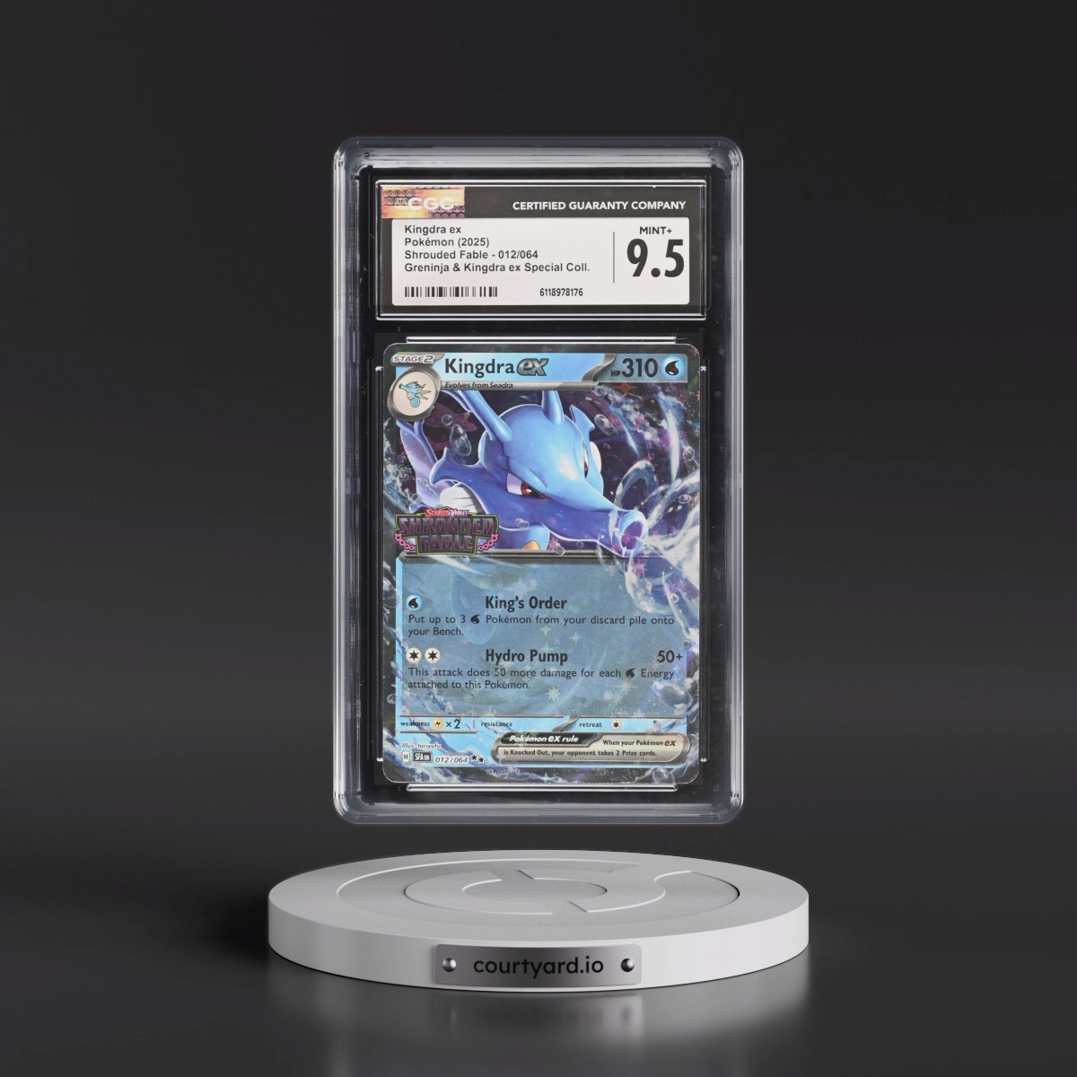 2023 Shrouded Fable - SFA EN #012/064 Kingdra ex - Greninja & Kingdra ex Special Collection (Set Stamp) (Holo) (CGC 9.5 MINT+)
