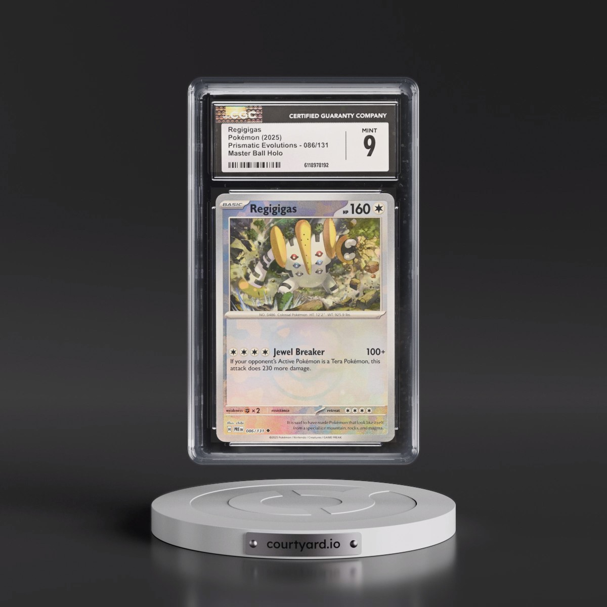 2024 Prismatic Evolutions - PRE EN #086/131 Regigigas - Master Ball Holo (CGC 9 MINT)
