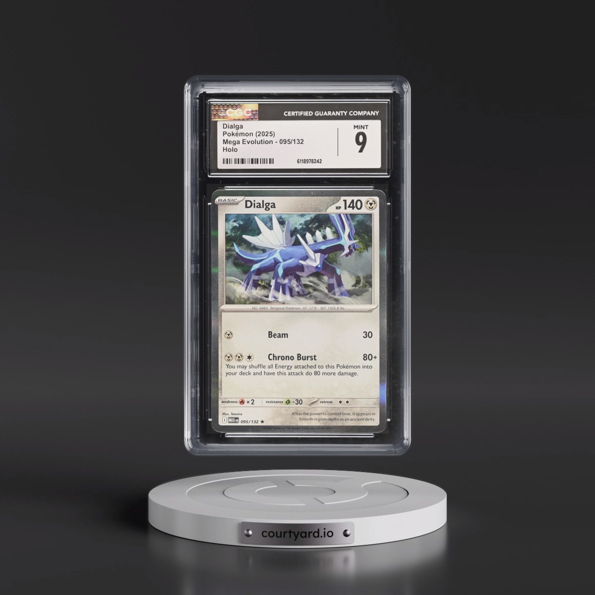 2025 Mega Evolution - MEG EN Dialga - Holo #095/132 CGC 9