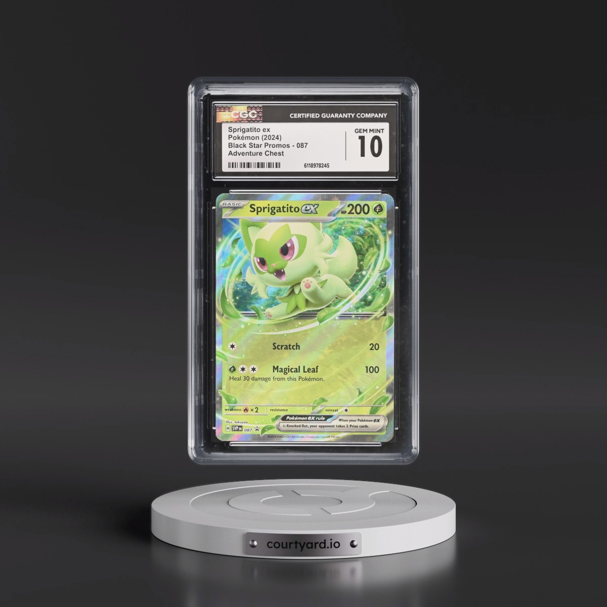 2023 Black Star Promos - Scarlet & Violet SVP EN #087 Sprigatito ex - Adventure Chest (Holo) (CGC 10 GEM MINT)