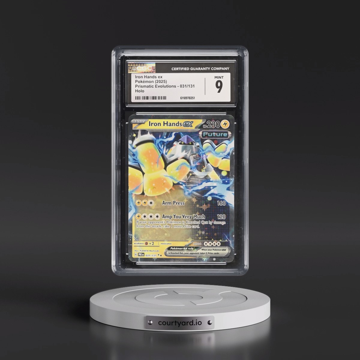 2024 Prismatic Evolutions - PRE EN #031/131 Iron Hands ex - Holo (CGC 9 MINT)