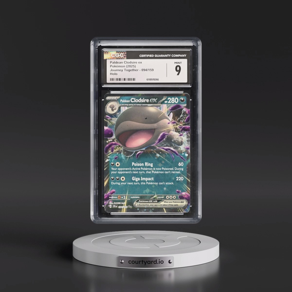 2024 Journey Together - JTG EN #094/159 Paldean Clodsire ex - Holo (CGC 9 MINT)