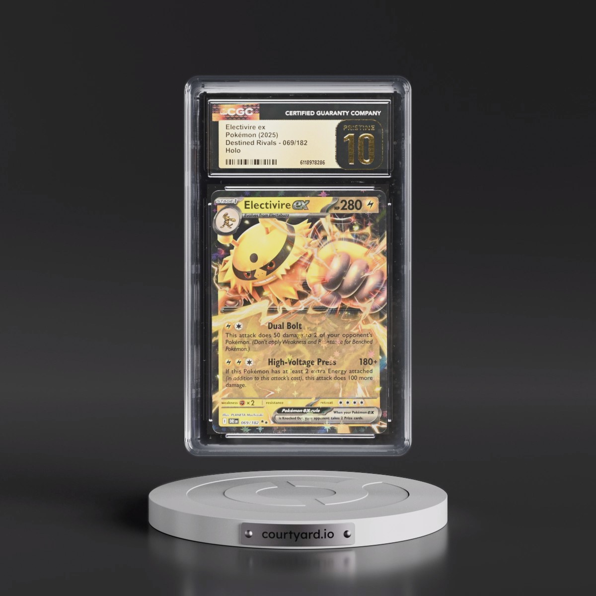 2025 Destined Rivals - DRI EN #069/182 Electivire ex - Holo (CGC 10 PRISTINE)
