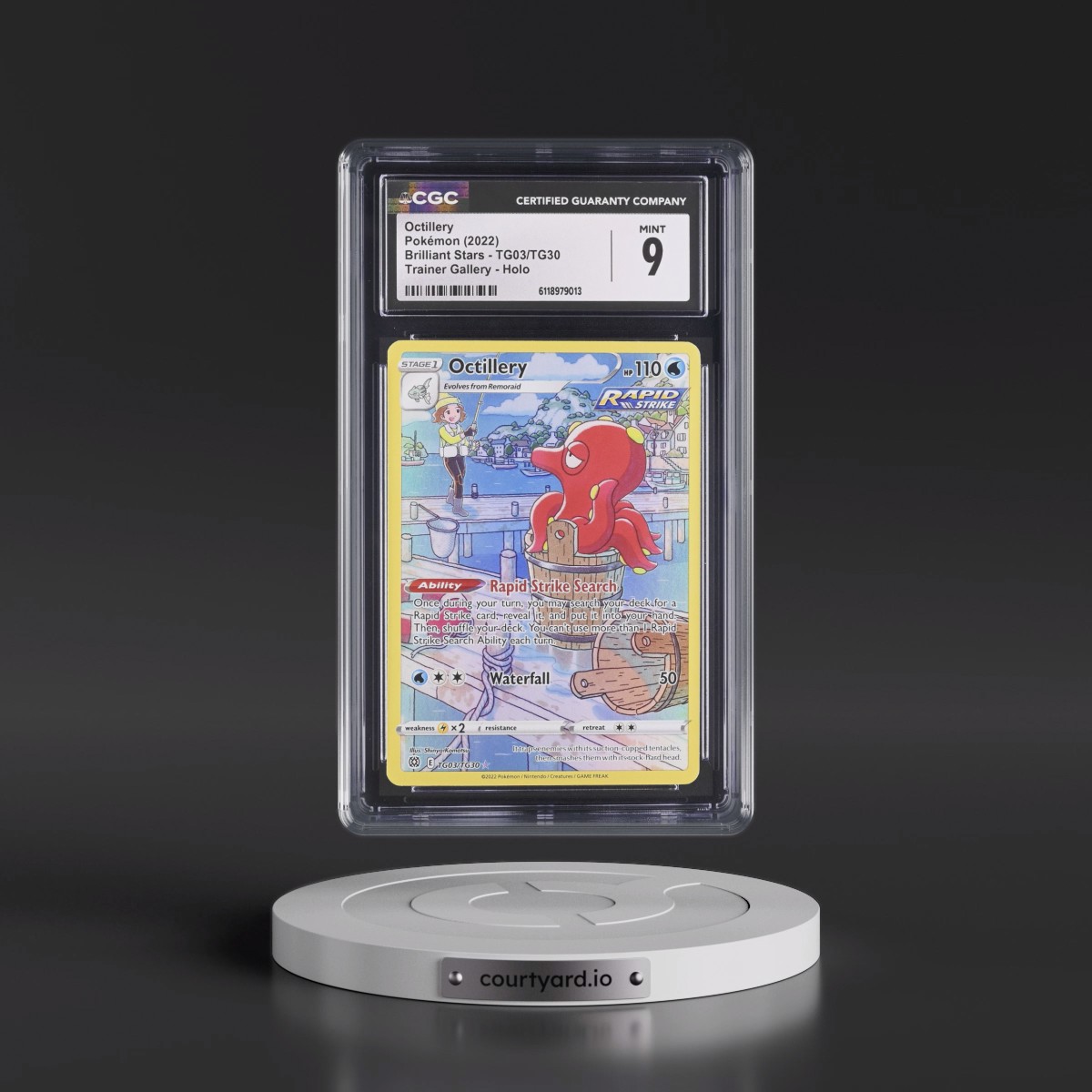 2022 Brilliant Stars #TG03/TG30 Octillery - Trainer Gallery Holo (CGC 9 MINT)