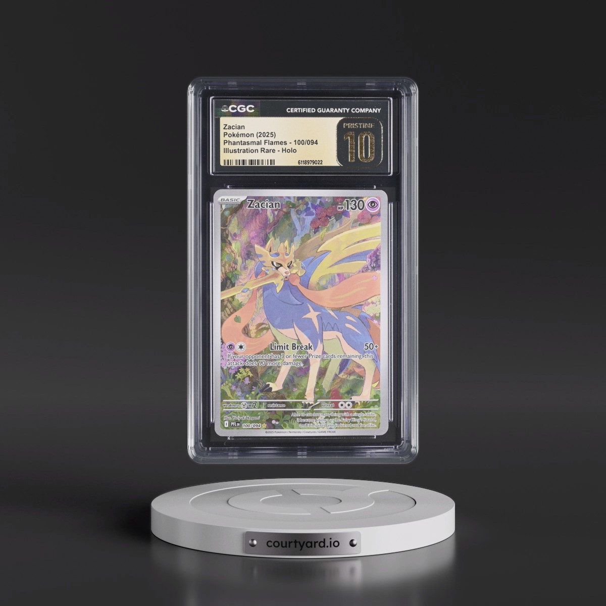 2025 Phantasmal Flames - PFL EN #100/094 Zacian - Illustration Rare Holo (CGC 10 PRISTINE)
