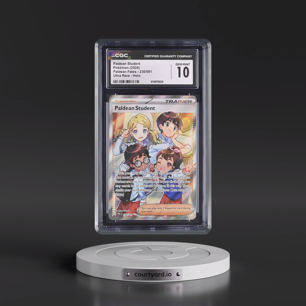 2024 Paldean Fates - PAF EN #230/091 Paldean Student - Ultra Rare Holo (CGC 10 GEM MINT)