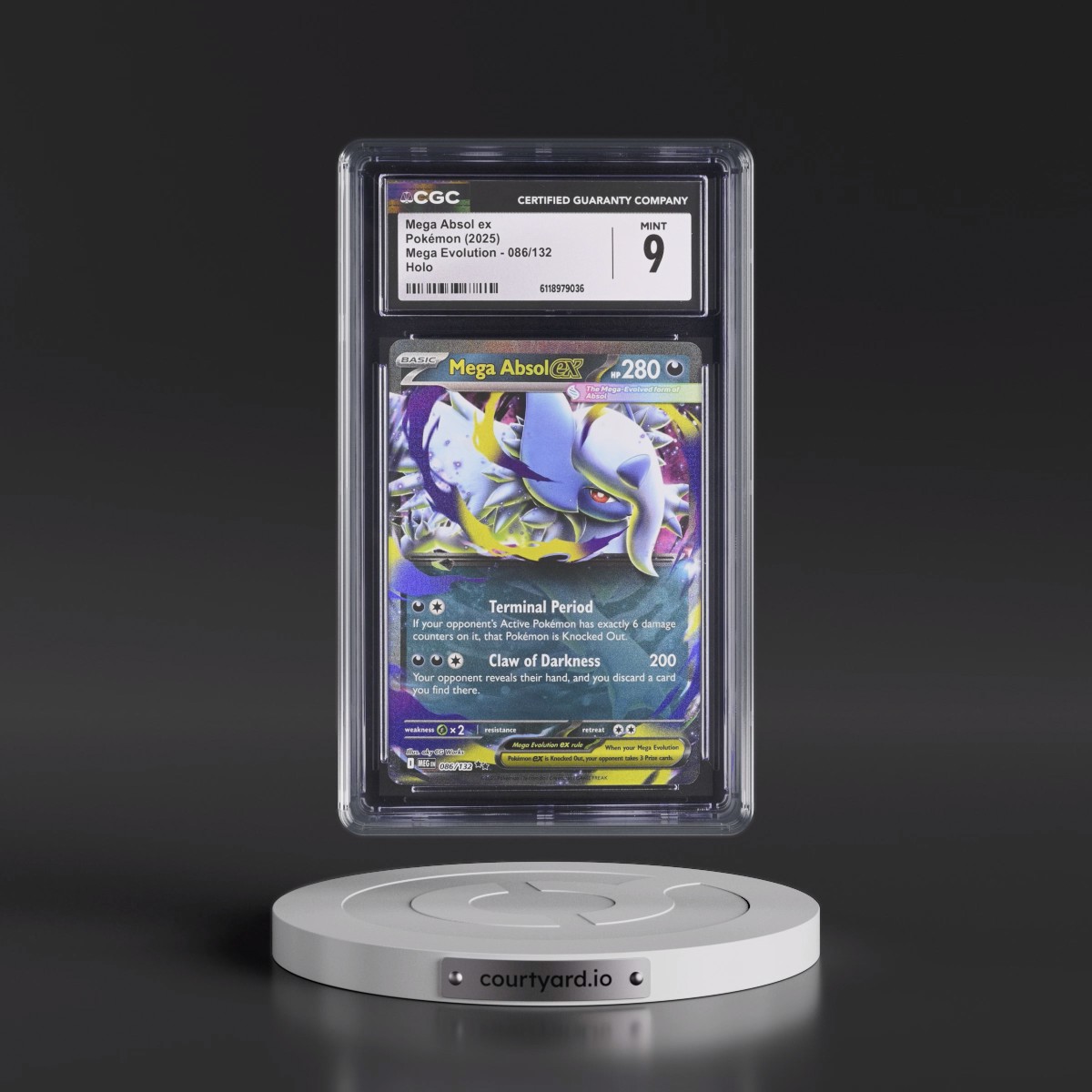 2025 Mega Evolution - MEG EN #086/132 Mega Absol ex - Holo (CGC 9 MINT)