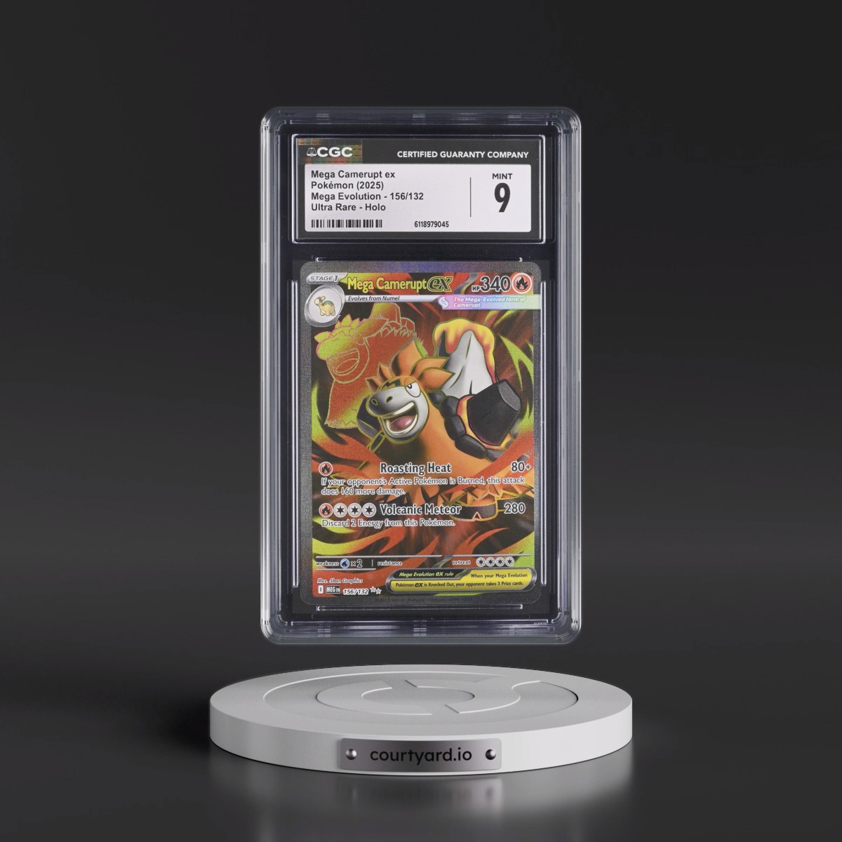 2025 Mega Evolution - MEG EN #156/132 Mega Camerupt ex - Ultra Rare Holo (CGC 9 MINT)
