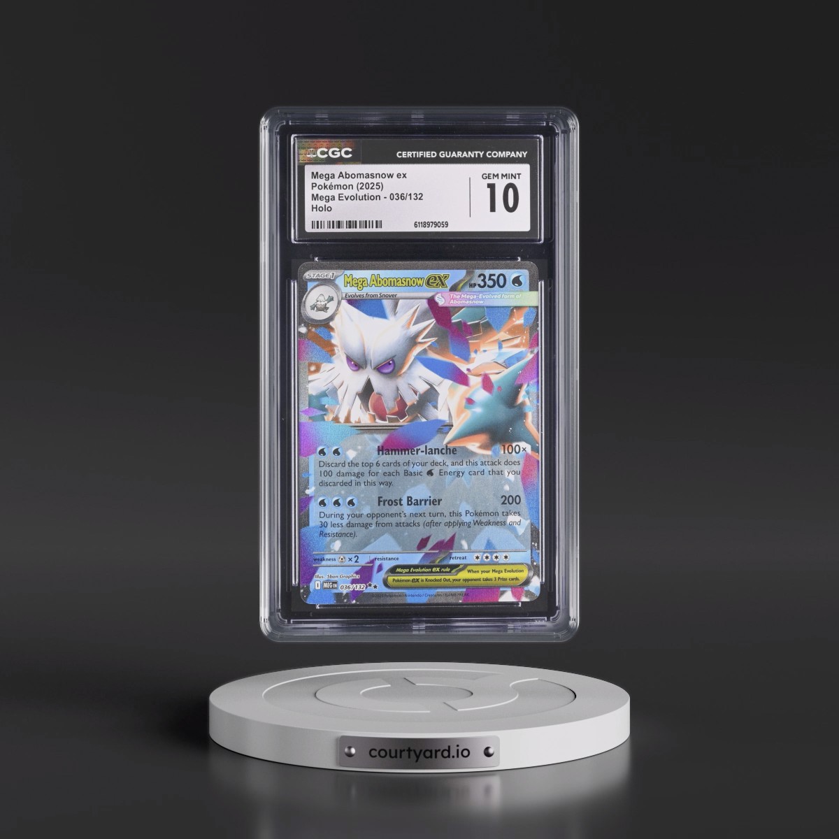 2025 Mega Evolution - MEG EN #036/132 Mega Abomasnow ex - Holo (CGC 10 GEM MINT)