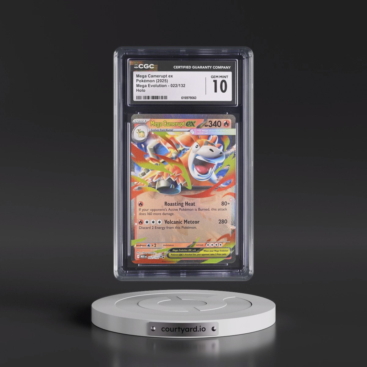 2025 Mega Evolution - MEG EN #022/132 Mega Camerupt ex - Holo (CGC 10 GEM MINT)