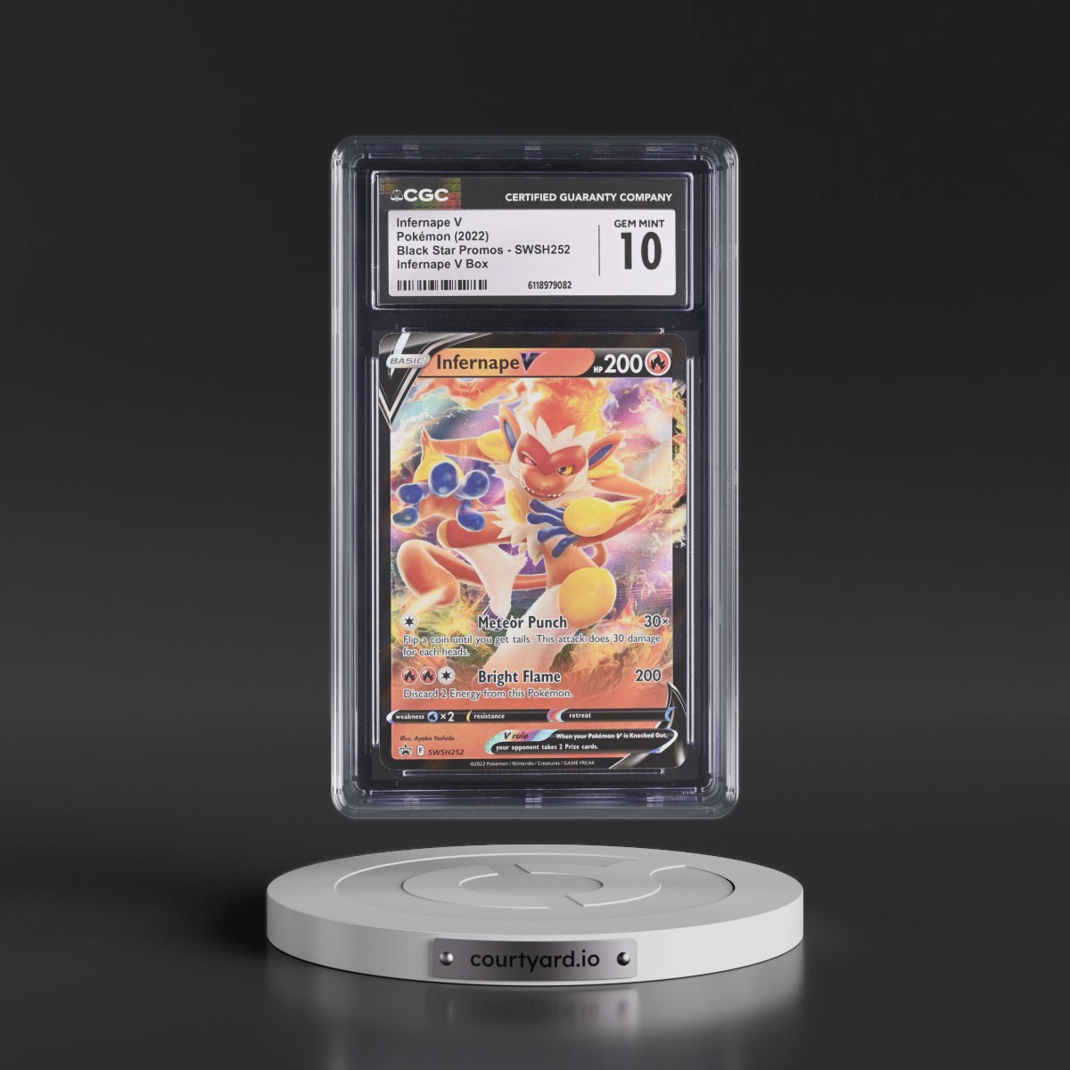 2017 Black Star Promos - Sword & Shield #SWSH252 Infernape V - Holo Infernape V Box (CGC 10 GEM MINT)