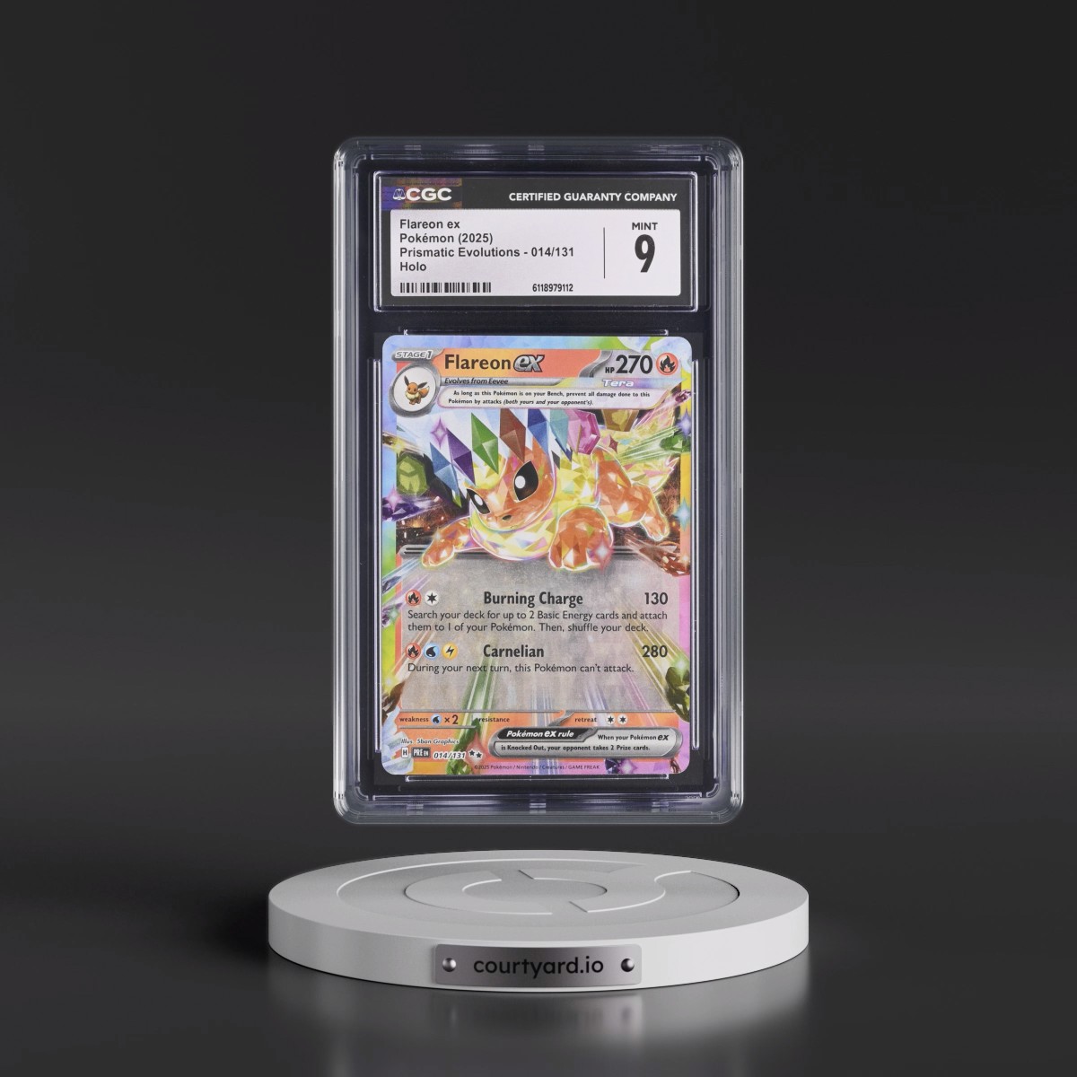 2024 Prismatic Evolutions - PRE EN #014/131 Flareon ex - Holo (CGC 9 MINT)