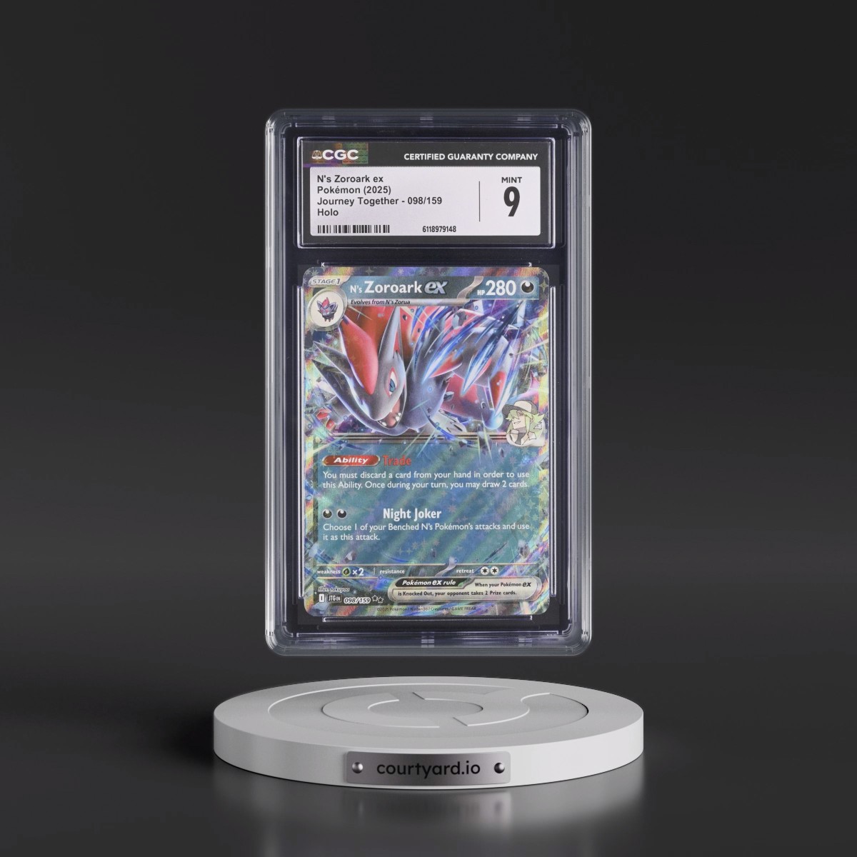 2024 Journey Together - JTG EN #098/159 N's Zoroark ex - Holo (CGC 9 MINT)