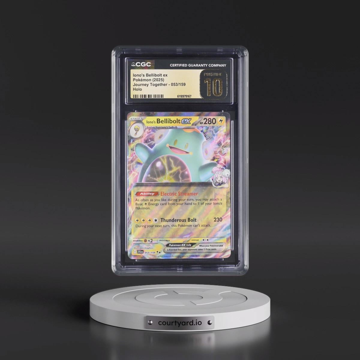 2024 Journey Together - JTG EN #053/159 Iono's Bellibolt ex - Holo (CGC 10 PRISTINE)