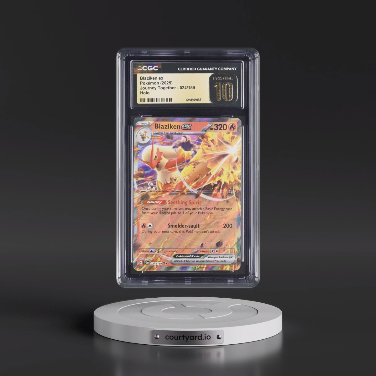 2024 Journey Together - JTG EN #024/159 Blaziken ex - Holo (CGC 10 PRISTINE)