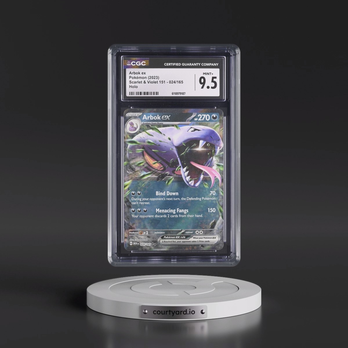 2023 Scarlet & Violet 151 - MEW EN #024/165 Arbok ex - Holo (CGC 9.5 MINT+)