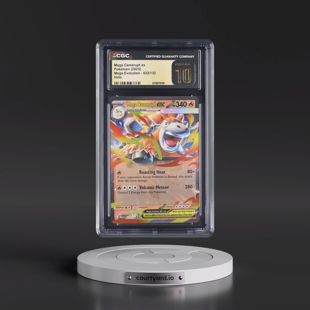 2025 Mega Evolution - MEG EN #022/132 Mega Camerupt ex - Holo (CGC 10 PRISTINE)